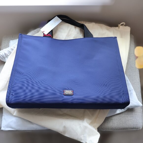 Frances Valentine The Kate Bag Womens Navy Nylon NWT Closet Staple Classic - Picture 3 of 12